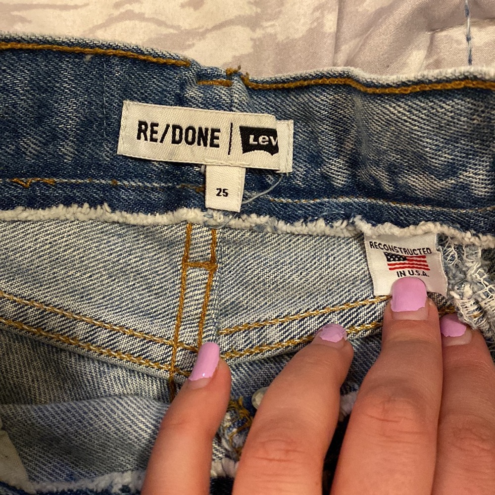 Redone Levis Reconstructed Patchwork Straight Leg… - image 4